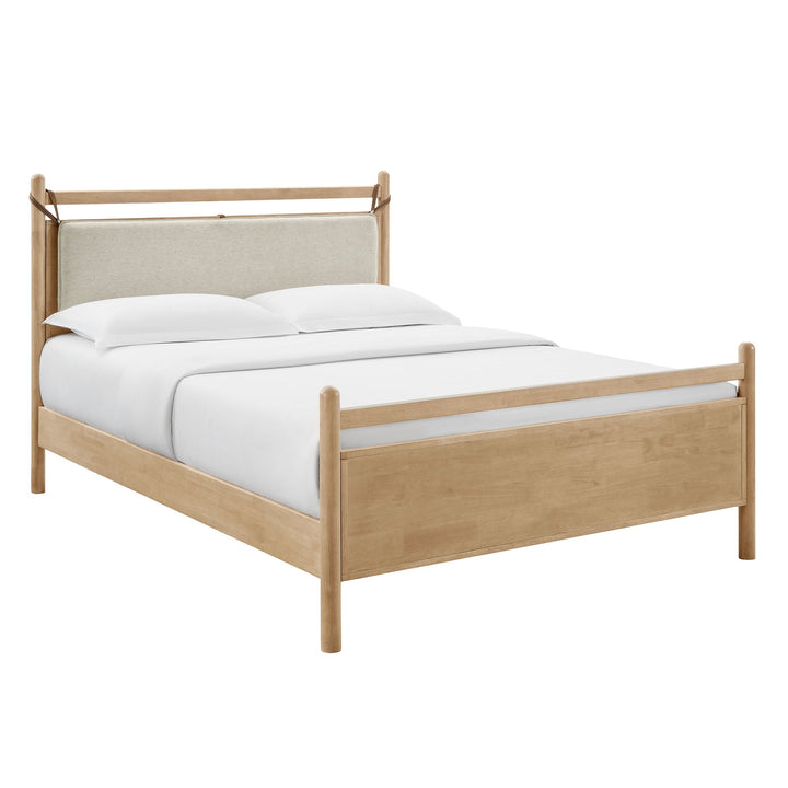 Skeppar Solid Wood Twin Platform Bed  - Walnut Heathered Ivory (Copy) Denmark Home