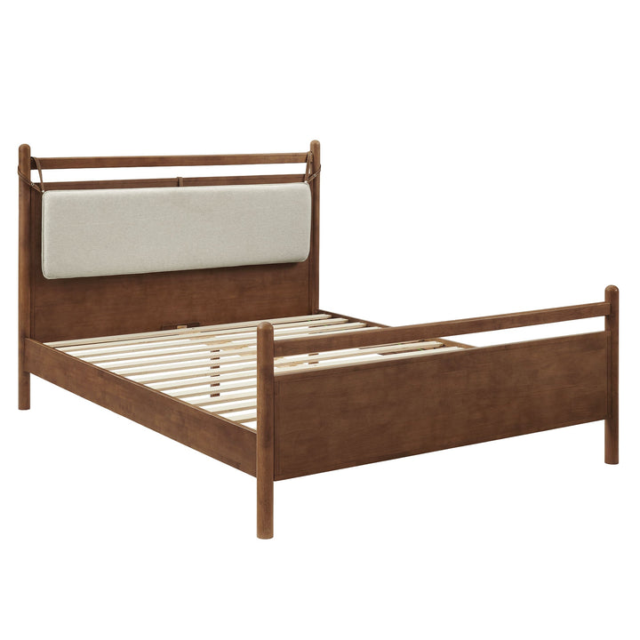 Skeppar Solid Wood Queen - Walnut Heathered Ivory Denmark Home