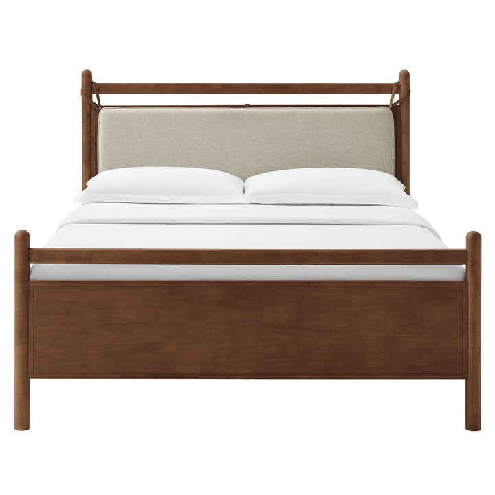 Skeppar Solid Wood Queen - Walnut Heathered Ivory Denmark Home