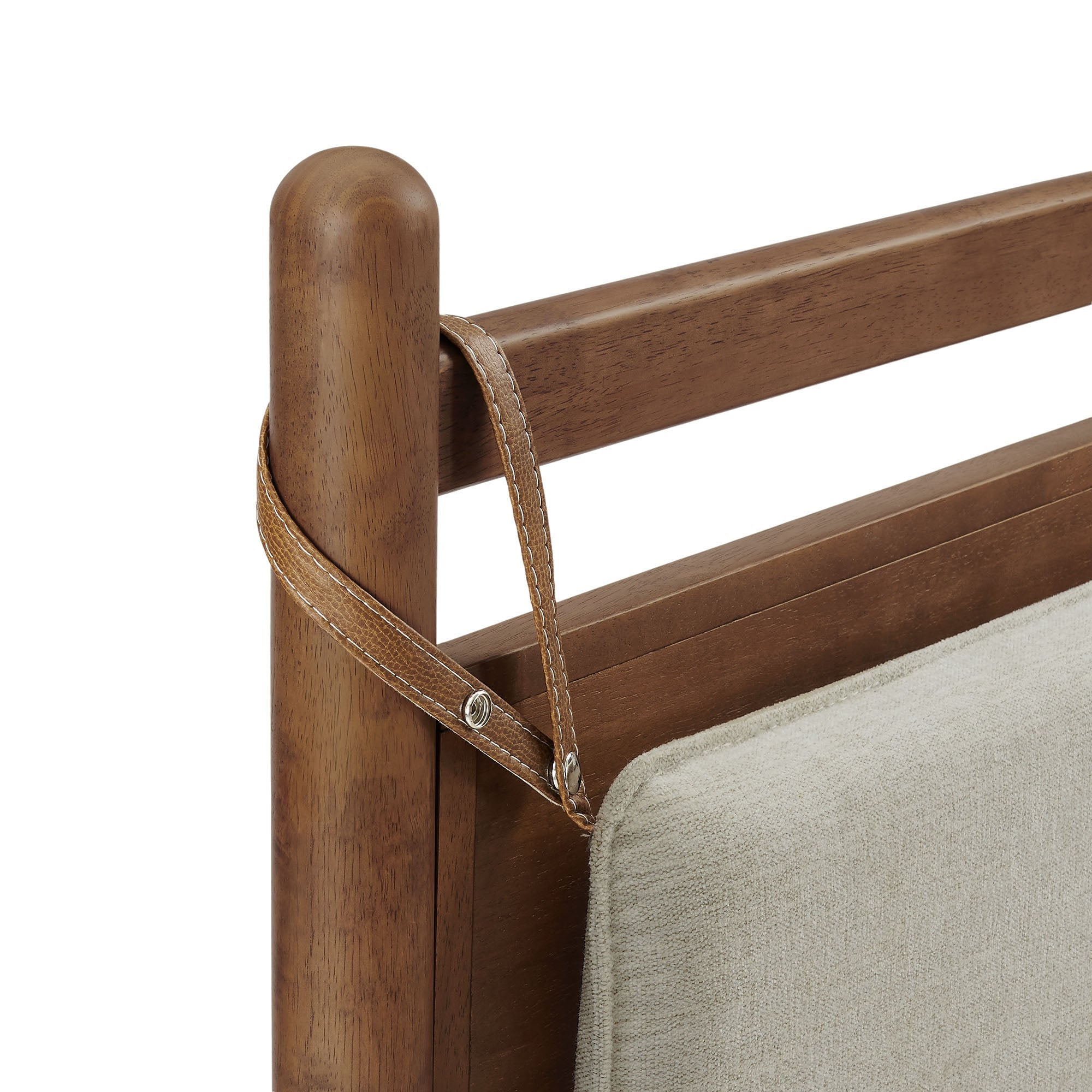 Skeppar Solid Wood Queen - Walnut Heathered Ivory Denmark Home