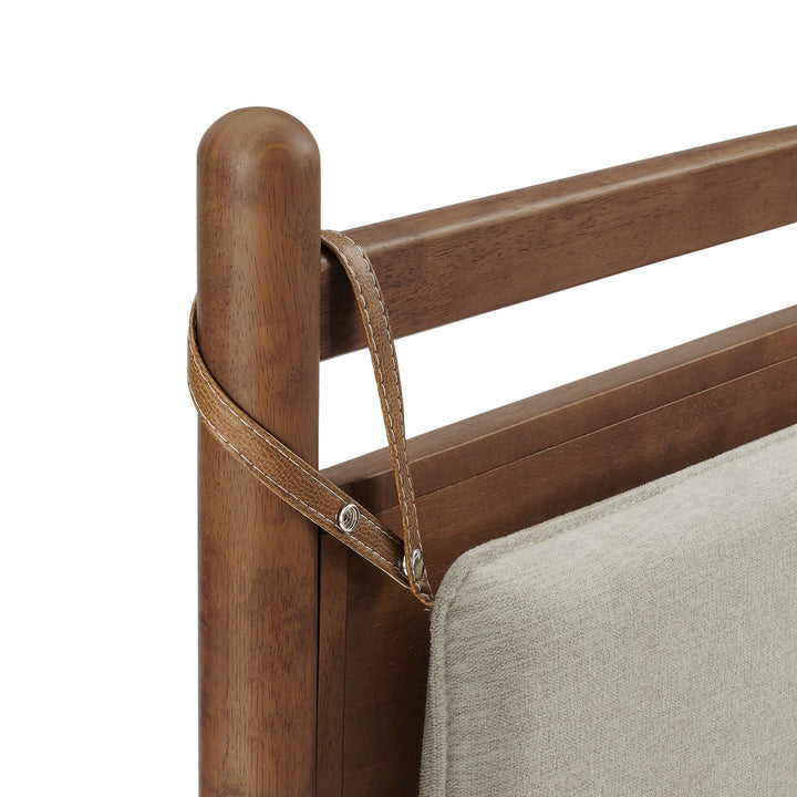 Skeppar Solid Wood Queen - Walnut Heathered Ivory Denmark Home
