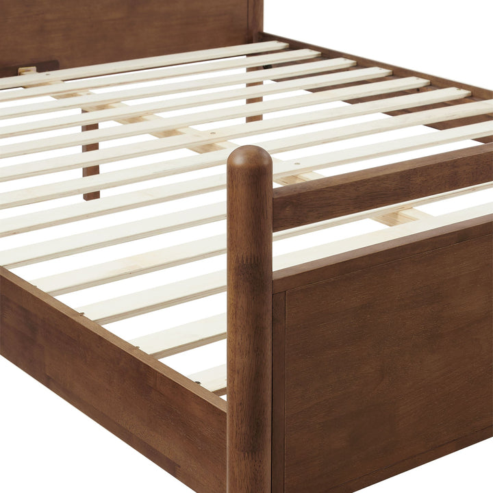 Skeppar Solid Wood Queen - Walnut Heathered Ivory Denmark Home