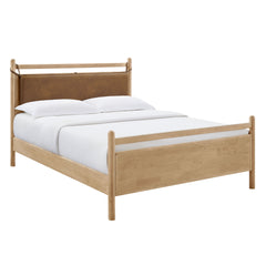 Skeppar Solid Wood Queen Platform Bed - Walnut Mushroom (Copy) Denmark Home