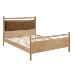 Skeppar Solid Wood Queen Platform Bed - Light Oak Canyon Denmark Home