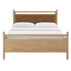 Skeppar Solid Wood Queen Platform Bed - Light Oak Canyon Denmark Home
