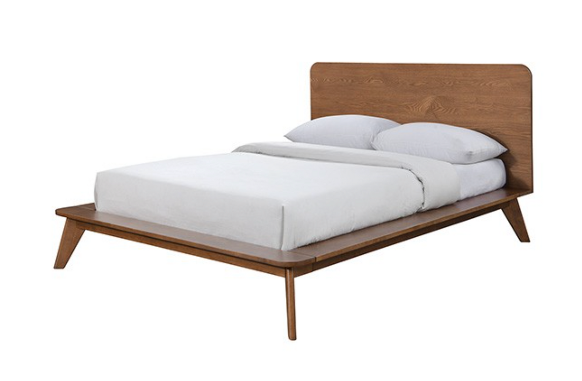 ASKVIOK Nordic Walnut Style Handsome Bed