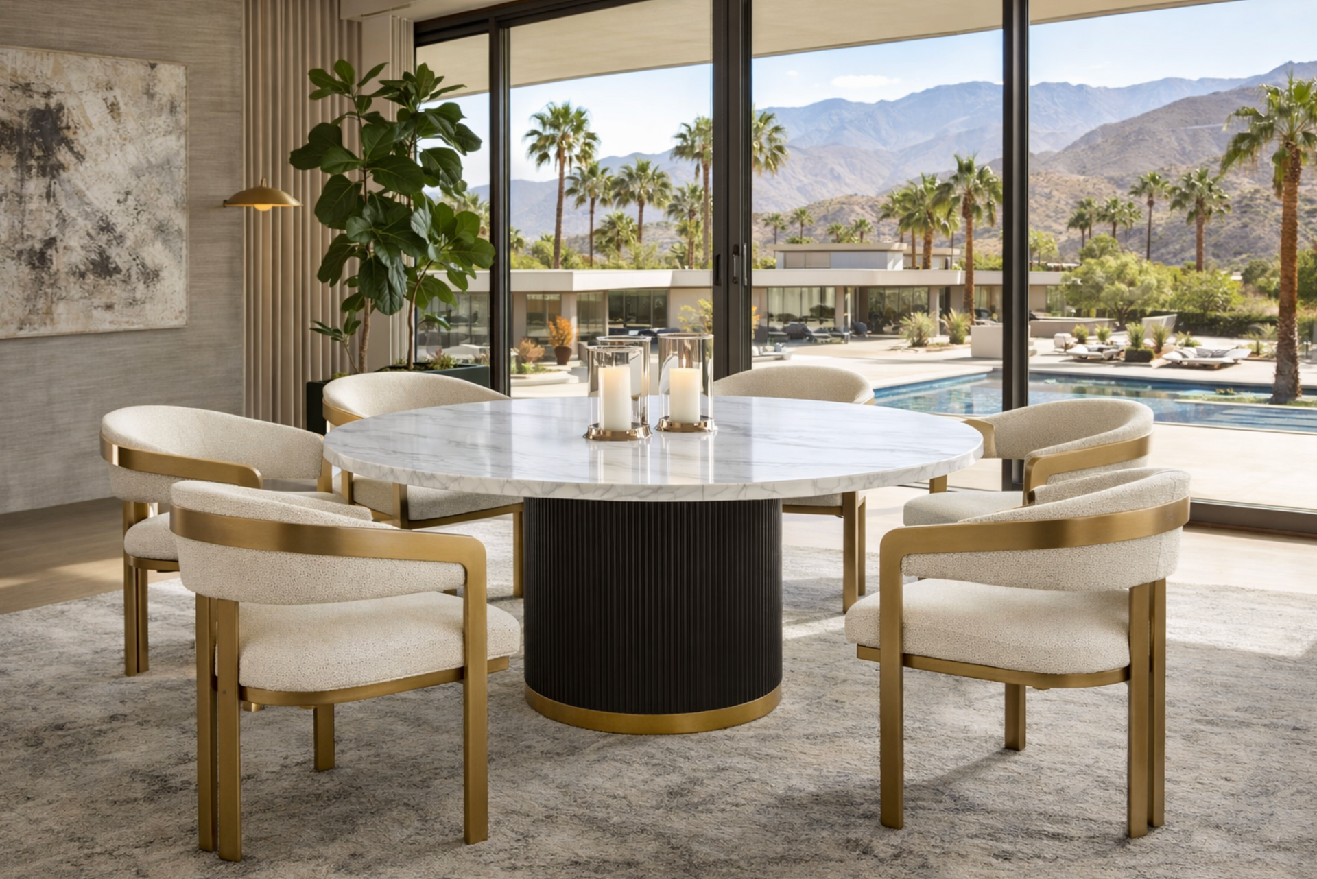 Santaro™ Round Marble Dining Table  Quietly bold. Effortlessly refined.