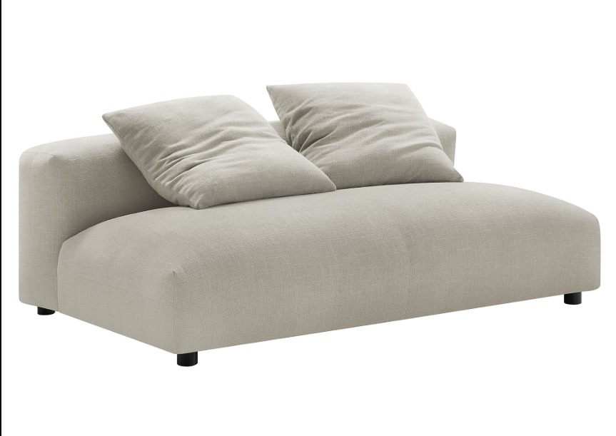 Lumi Modular Armless Loveseat – Linen