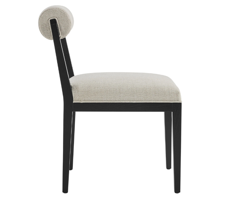Bek Fabric Dining Chair - Linen Black Denmark Home