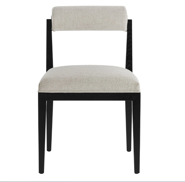 Bek Fabric Dining Chair - Linen Black Denmark Home