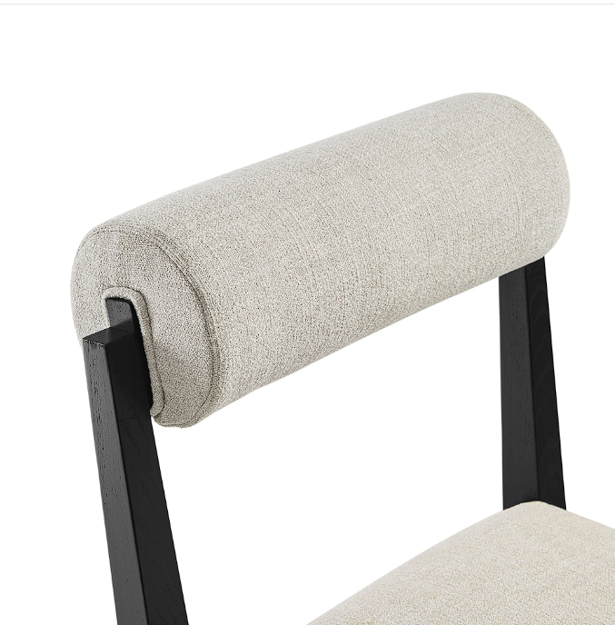 Bek Fabric Dining Chair - Linen Black Denmark Home