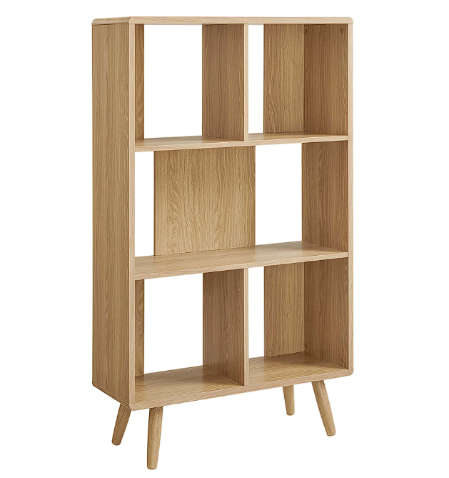 Koru 3 Tier Open Bookcase - Oak Denmark Home