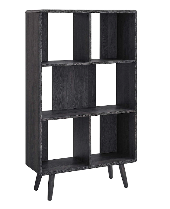 Koru 3 Tier Open Bookcase - Charcoal Denmark Home