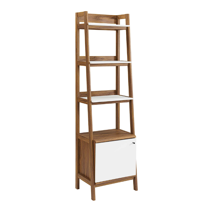 Teak Tiered Bookshelf  - Walnut White Denmark Home