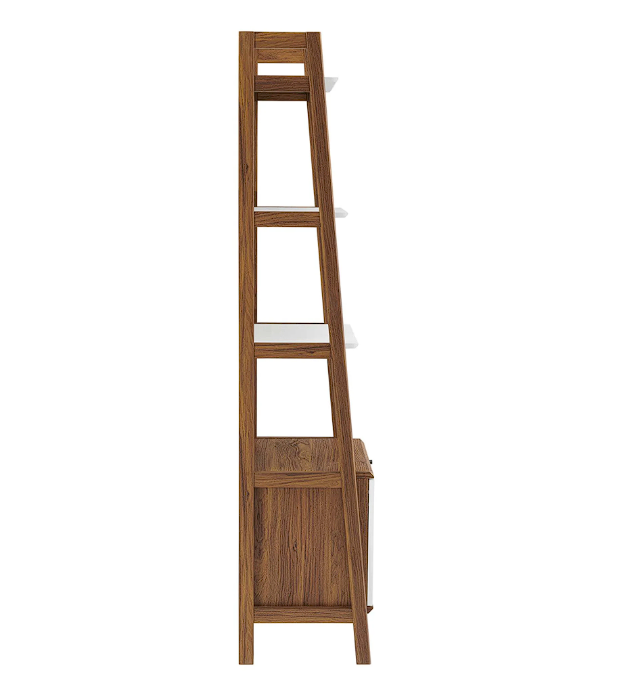 Teak Tiered Bookshelf  - Walnut White Denmark Home