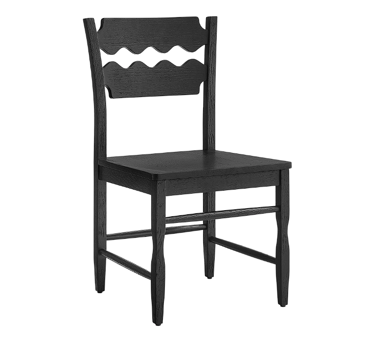 Kne Solid Oak Dining Chair - Black Denmark Home