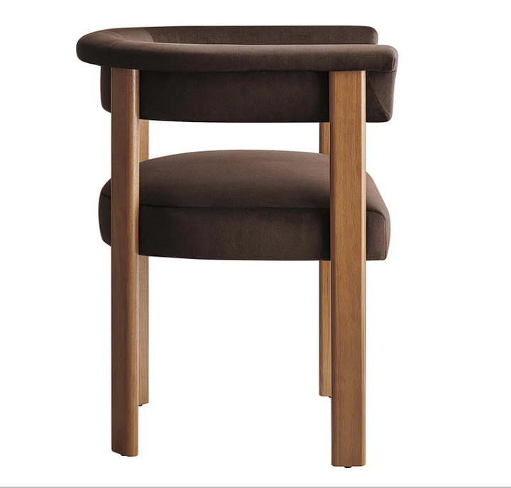 Solvéra Velvet Dining Chair Set - Chocolate Brown Denmark Home