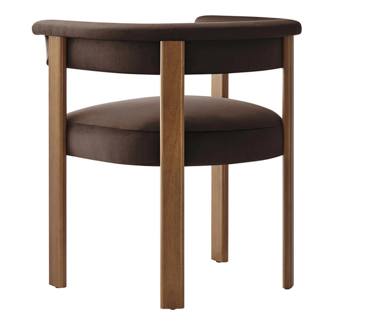 Solvéra Velvet Dining Chair Set - Chocolate Brown Denmark Home