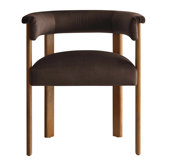 Solvéra Velvet Dining Chair Set - Chocolate Brown Denmark Home