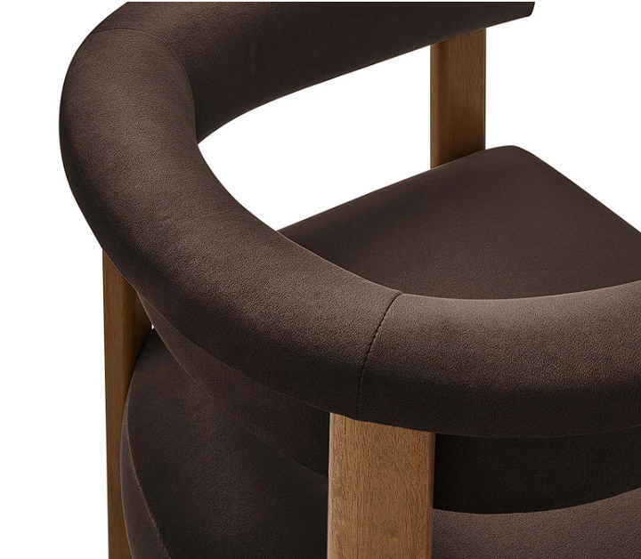 Solvéra Velvet Dining Chair Set - Chocolate Brown Denmark Home