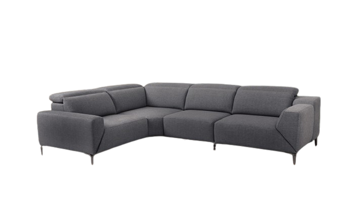 Atlas Power Sectional – Dark Gray Upholstery with Swivel Arm & Power Recline