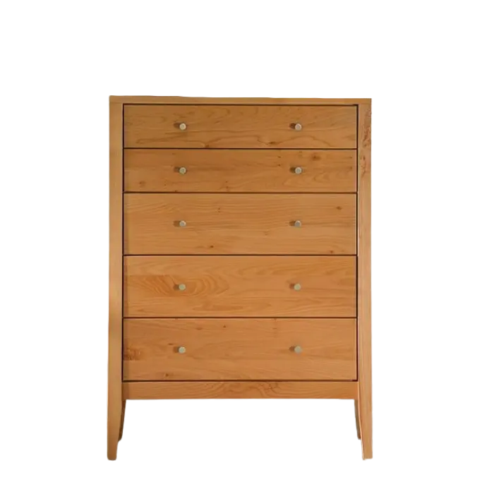 Skara 5-Drawer Chest – Solid Wood, Light Oak Denmark Home