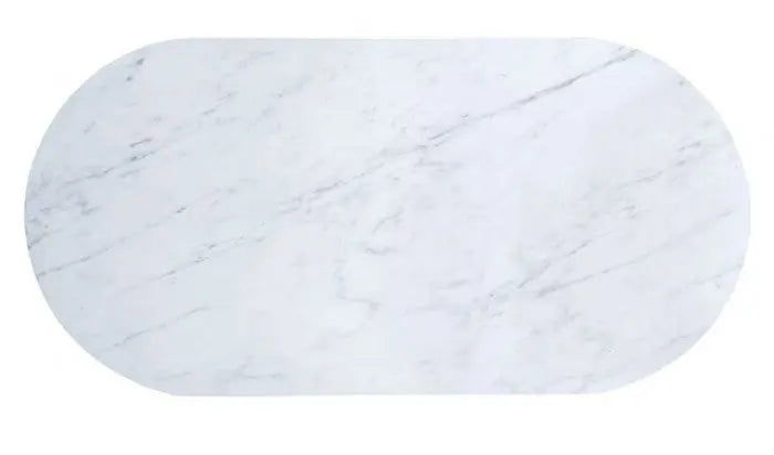 Sia Coffee Table – Dark Walnut with White Faux Marble Top and Gold Legs Denmark Home