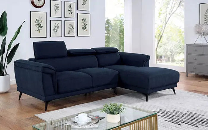 Sona Sectional – Navy Fabric with Right Chaise Denmark Home