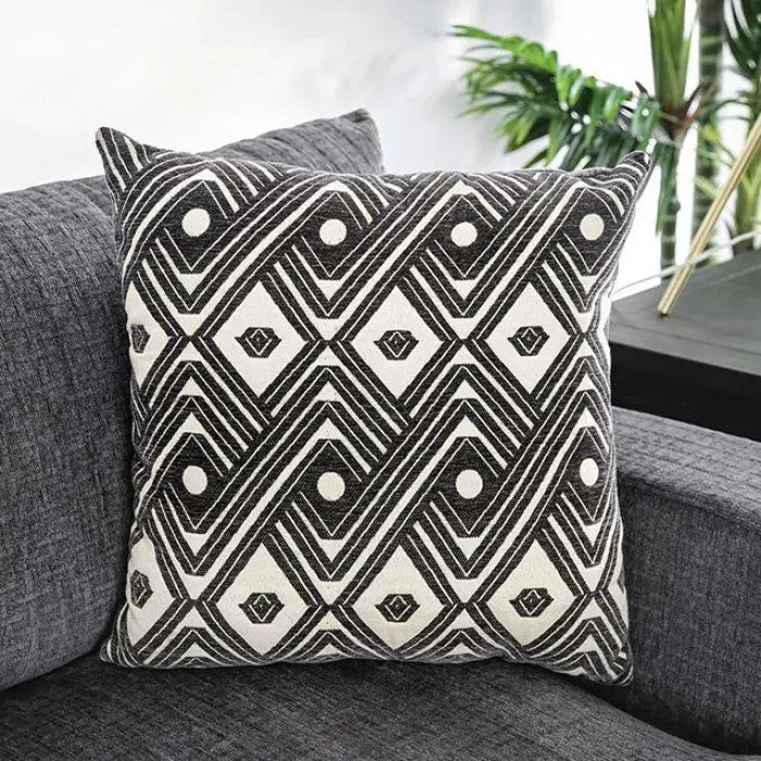 Enzo Large L-Sectional – Right Chaise, Contemporary Gray Chenille Denmark Home