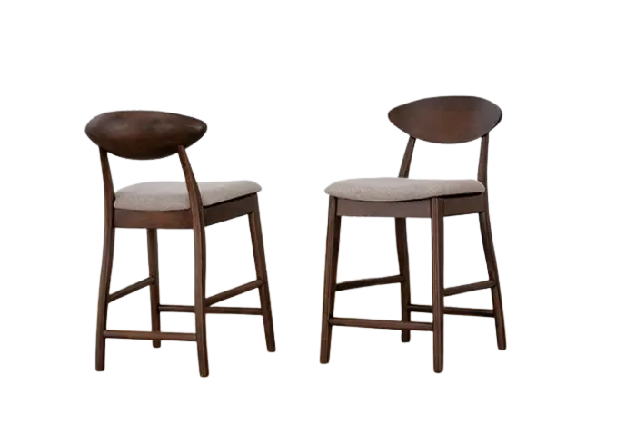 Valen Counter Height Dining Chair – Rich Walnut (Set of 2) Denmark Home