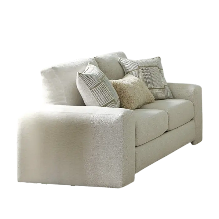Lysa Loveseat – Plush Chenille, Cream / Beige Denmark Home