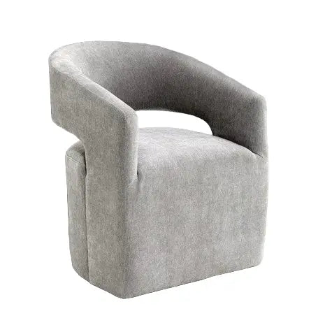 Roda Barrel Accent Chair with Casters – Light Gray Denmark Home