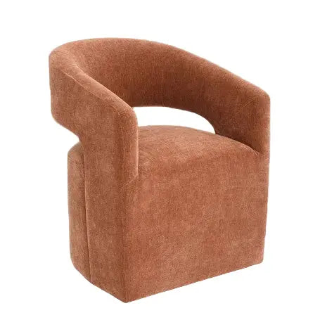 Roda Barrel Accent Chair with Casters – Rustic Orange Denmark Home