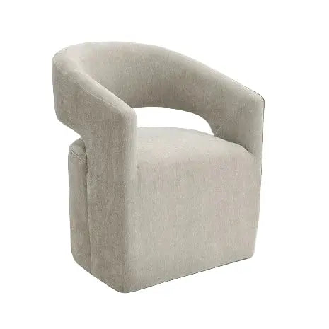 Roda Barrel Accent Chair with Casters – Taupe Denmark Home
