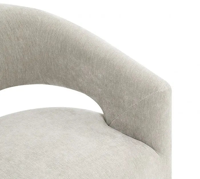 Roda Barrel Accent Chair with Casters – Taupe Denmark Home