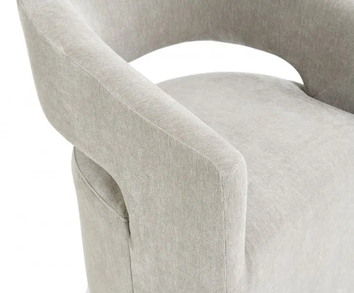 Roda Barrel Accent Chair with Casters – Taupe Denmark Home