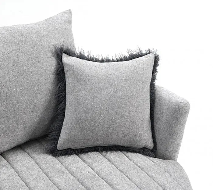 Valencia Channel Tufted Swivel Chair – Light Gray with Vertical Tufting Denmark Home