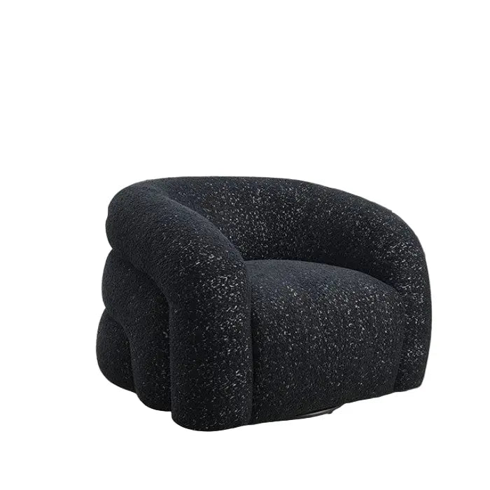 Vivante Swivel Chair – Black with Sculptural Pillow-like Back Denmark Home