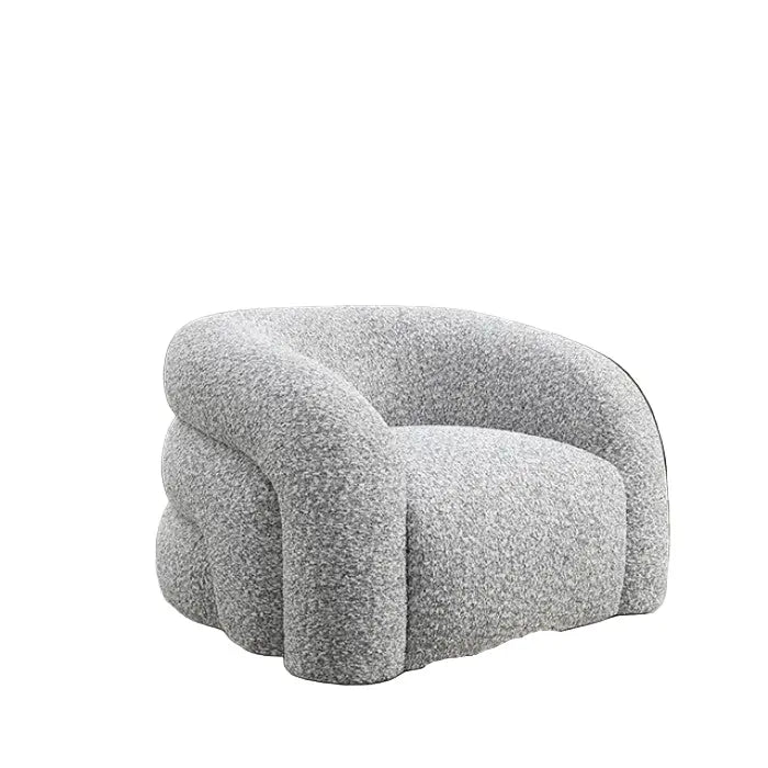 Vivante Swivel Chair – Gray with Sculptural Boucle Design Denmark Home