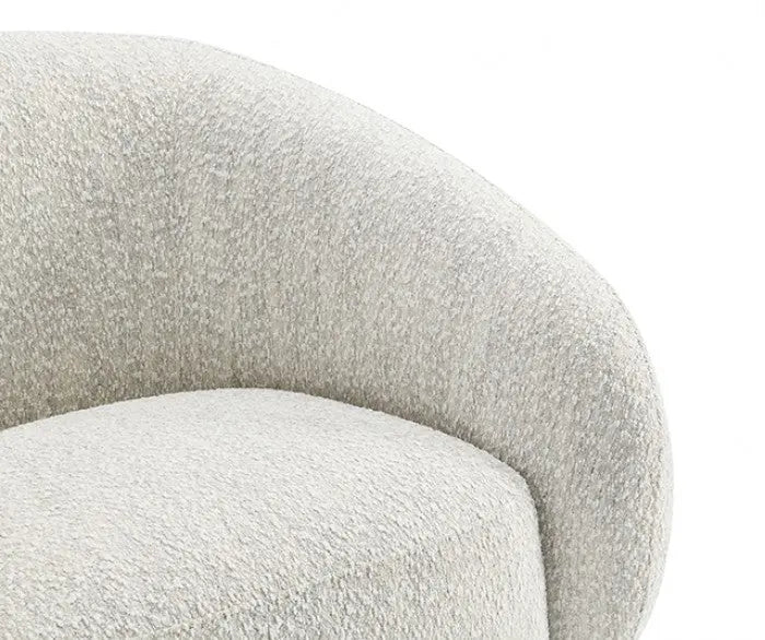 Kiva Swivel Chair – Beige with Rounded Sculptural Silhouette Denmark Home