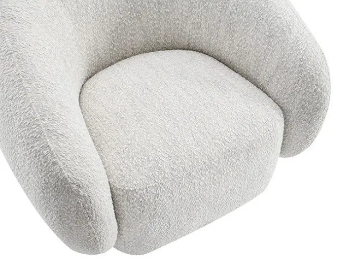 Kiva Swivel Chair – Beige with Rounded Sculptural Silhouette Denmark Home