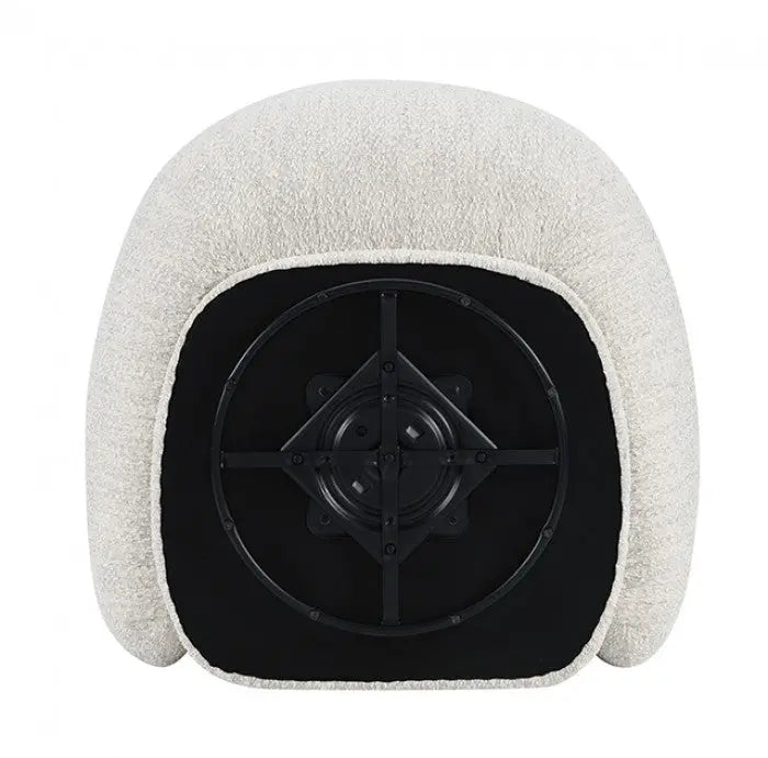 Kiva Swivel Chair – Beige with Rounded Sculptural Silhouette Denmark Home