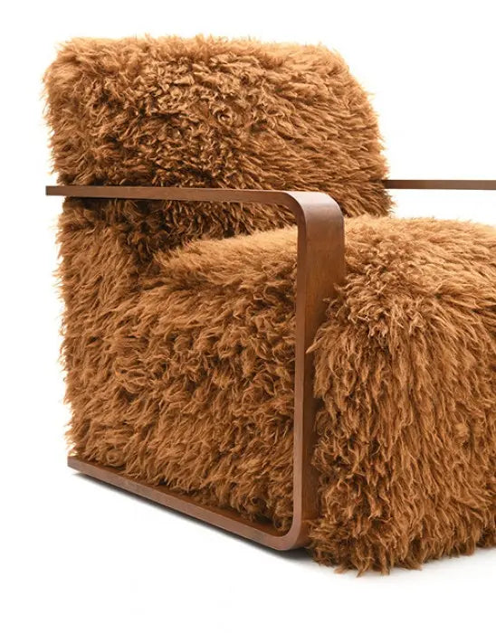 Ezra Accent Chair – Camel Brown Fabric Denmark Home