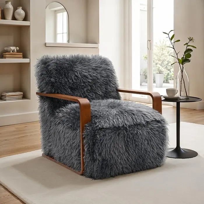 Ezra Accent Chair – Charcoal Gray Fabric Denmark Home