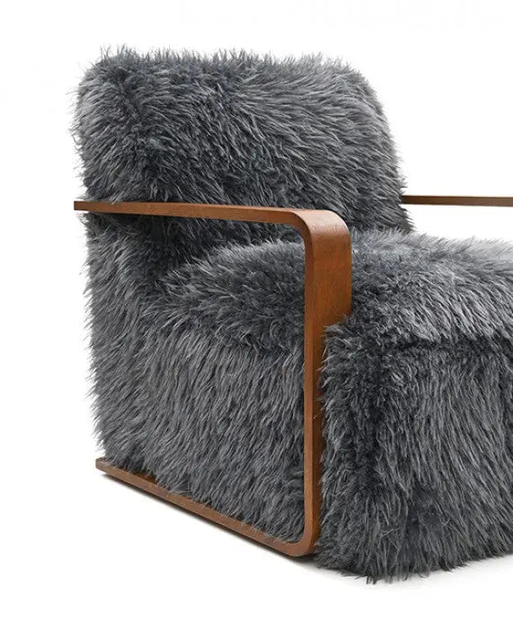 Ezra Accent Chair – Charcoal Gray Fabric Denmark Home