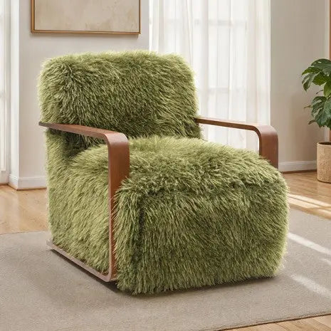 Ezra Accent Chair – Green Fabric Denmark Home