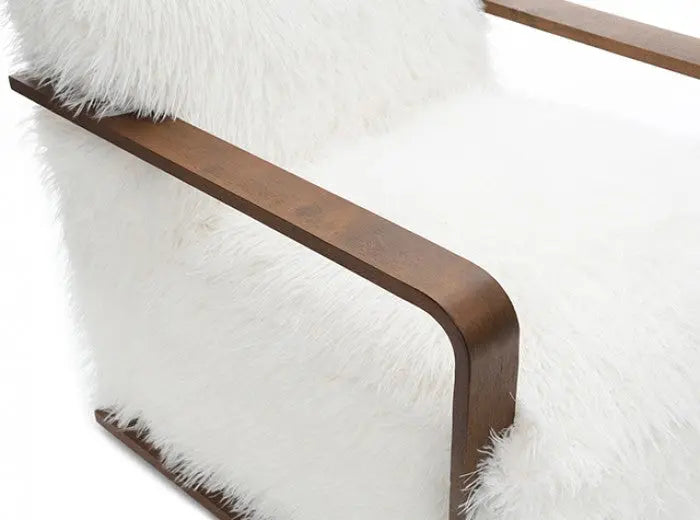 Ezra Accent Chair – White Fabric Denmark Home