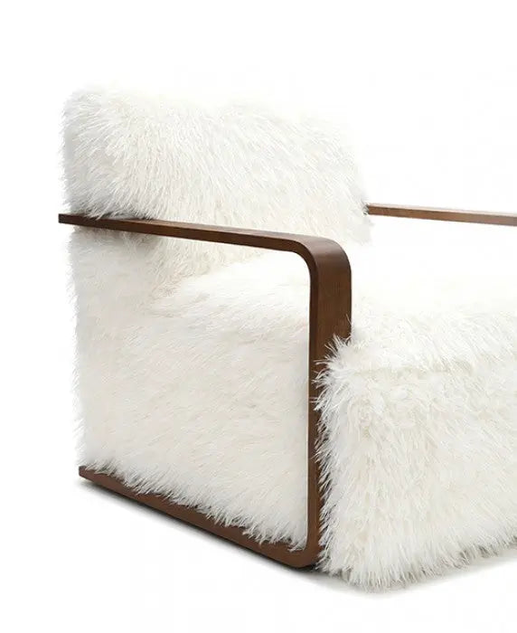 Ezra Accent Chair – White Fabric Denmark Home