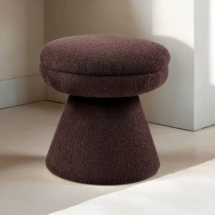 Valleroy Mushroom Stool – Saddle Brown Teddy Fabric Denmark Home