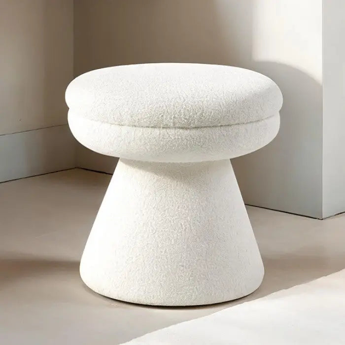 Valleroy Mushroom Stool – Beige Teddy Fabric Denmark Home